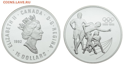 Канада. 15 дол. 1992 г. Proof. Олимпиада. Бег. До 23.05.20. - Р269.JPG