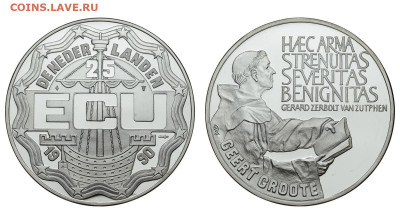Нидерланды. 25 экю 1990 г. Proof. Герт Гроте. До 23.05.20. - Нидерланды_05.JPG