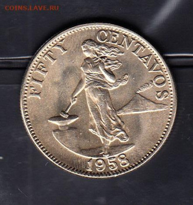 Филиппины 1958 50 сентаво без оборота до 22 05 - 67
