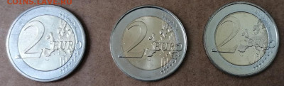 2 Евро 3 монеты Юбилейка до 21.05.20 22.00 - Люксембург, Нидерланды, Финлндия аверс