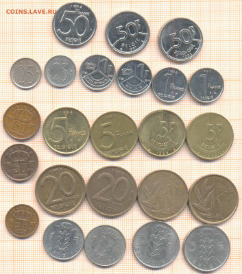 Бельгия 24 монеты разные , до 24.05.2020 г. 22.00 по Москве - Бельгия 24 монеты 898