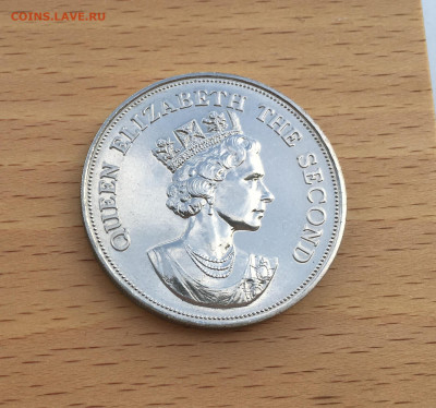 Гренада 10$ долларов 1985 Королевский визит UNC Крона Шайба - IMG_1691.JPG