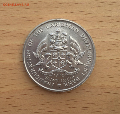 Сент-Люсия 4 доллара 1970 ФАО FAO UNC Санта Лючия Крона Шайб - IMG_1701.JPG