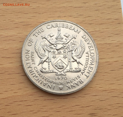 Сент-Китс и Невис 4$ доллара 1970 ФАО FAO UNC Сент-Кристофер - IMG_1728.JPG