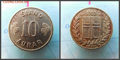 Исландия 10 эйре, 1953 - 36