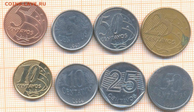 Бразилия 8 монет , до 24.05.2020 г. 22.00 по Москве - Бразилия 8 монет 925