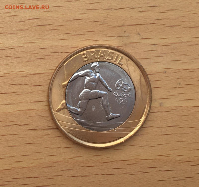 биметалл Бразилия 1 реал 2014 Рио легкая атлетика - IMG_1788.JPG