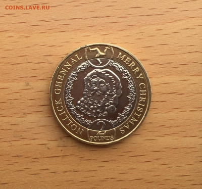биметалл Остров Мэн 2 фунта 2019 Рождество Санта Клаус - IMG_1839.JPG