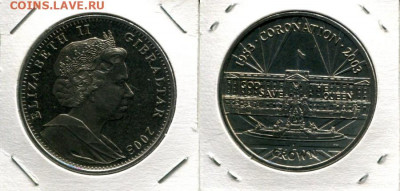 Гибралтар 1крона 2003 Коронация до 23.05.20 22-00 мск - Gibraltar 1Cr 2003 50y coronation