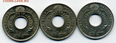 10 пенни 1936г Зап Африка UNC ! Разные 3 монеты. - img474