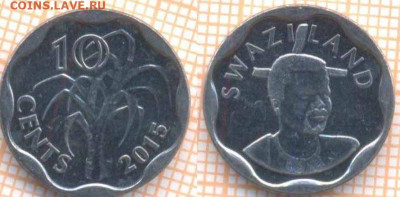 Свазиленд 10 центов 2015 г., до 25.05.2020 г. 22.00 по Москв - Свазиленд 10 центов 2015 939