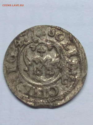 Рига. Кристина. 1647. Солид. F+ до 24.05 в 22.00 - 1213604081
