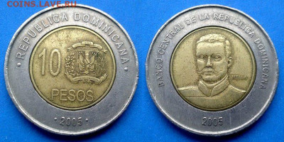 Доминикана - 10 песо 2005 года (БИМ) до 26.05 - Доминикана 10 песо, 2005