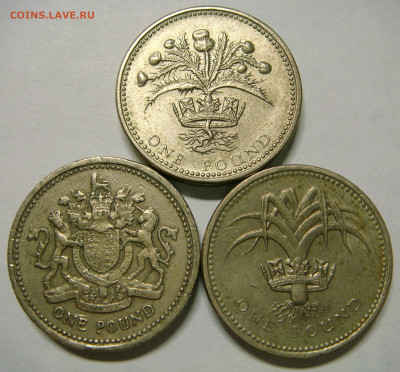 ВЕЛИКОБРИТАНИЯ - 3 монеты 1 фунт 1983-1985-1989. До 26.05 - 02.JPG