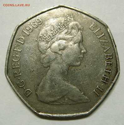 ВЕЛИКОБРИТАНИЯ - 50 новых пенсов 1969, 30 мм. До 26.05 - 01.JPG