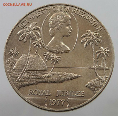 Крона Шайба Самоа и Сисифо 1 Тала 1977 25 лет правления - krona_shajba_samoa_i_sisifo_1_tala_1977_25_let_pravlenija_korolevy_elizavety_ii