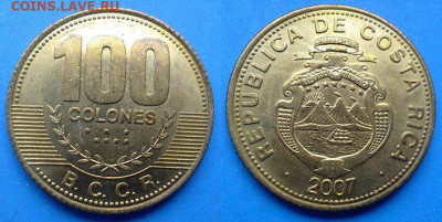 Коста-Рика - 100 колонов 2007 года до 28.05 - Коста-Рика 100 колонов, 2007