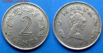 Мальта - 2 цента 1972 года до 28.05 - Мальта 2 цента, 1972
