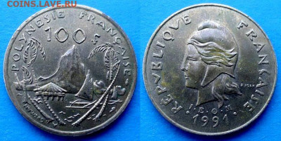 Французская Полинезия - 100 франков 1991 года до 28.05 - Французская Полинезия 100 франков, 1991