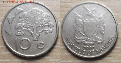 С рубля Намибия 10 центов 2002 - 20200415_213802