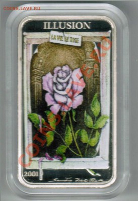 Конго 10 франков 2001, "Жизнь в розе", 1oz, пруф - CCF04092011_00000