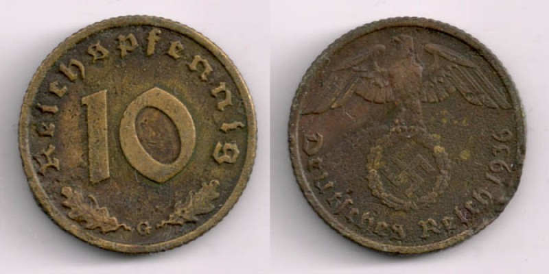 Кто собирает Германию 3 рейх - есть рарик :) - 10reihspgennig1936G