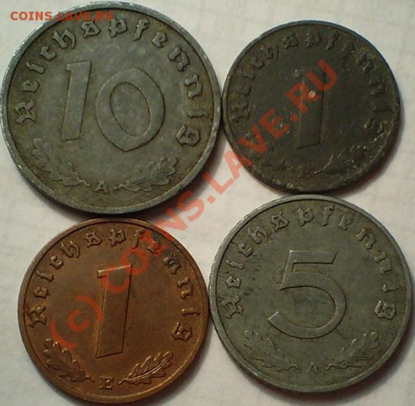 германия: 10пфен1940, 5пфен1940, 1пфен38 и 42 - 103D1435.JPG