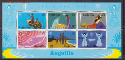 Ангилла 1974 рождество блок ** до 31 05 - 24