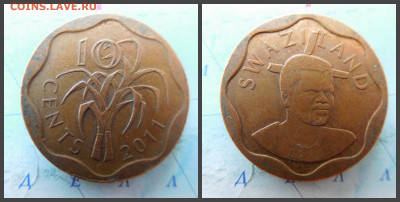 Эсватини (Свазиленд) 10 центов, 2011 - 39
