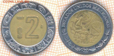 Мексика 2 песо 1997 г., до 05.06.2020 г. 22.00 по Москве - Мексика 2 песо 1997 8982