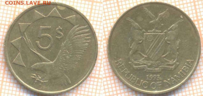 Намибия 5 долларов 1993 г., до 06.06.2020 г. 22.00 по Москве - Намибия 5 долларов 1993 97