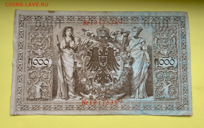 Германия 1000 марок 1910 г. - 9ADB0F71-42DB-4EBE-8EBC-FA68985E459C
