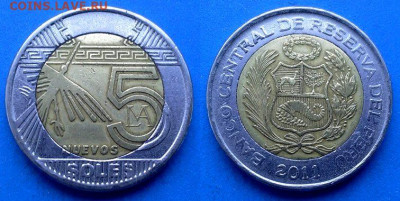 Перу - 5 новых солей 2011 года (БИМ) до 8.06 - Перу 5 новых солей, 2011