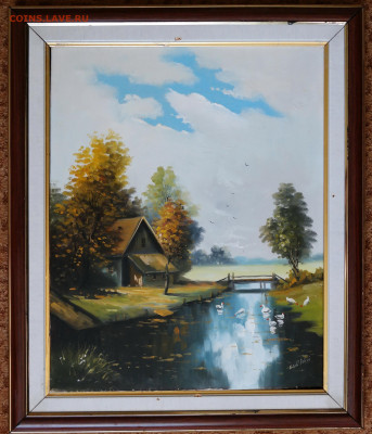картина "Дом у канала" холст, масло 39*48см - дом у канала 39х48  1.JPG
