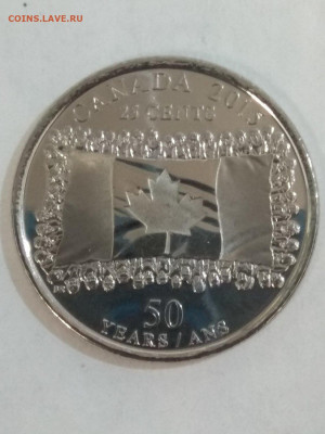 Канада.2015.25 центов.50 лет флагу Канады.UNC*5шт 07.06в22.0 - 816911961