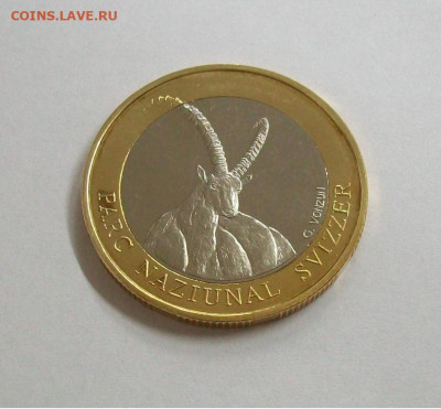 Биметалл Швейцария 10 франков 2007 Горный козел фауна - bimetall_shvejcarija_10_frankov_2007_gornyj_kozel_fauna