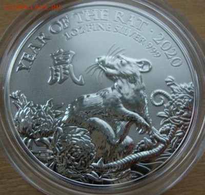 Великобритания 2 фунта 2020 Год крысы. Серебро, 2 монеты. - _20200603_142025.JPG