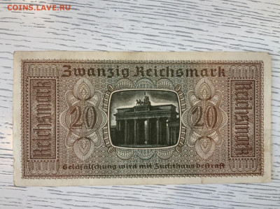 Германия 20 рехсмарок 1939 года до 7.06 в 22—00 - 61C5764C-5B94-4C96-B427-6DEBA67305C4