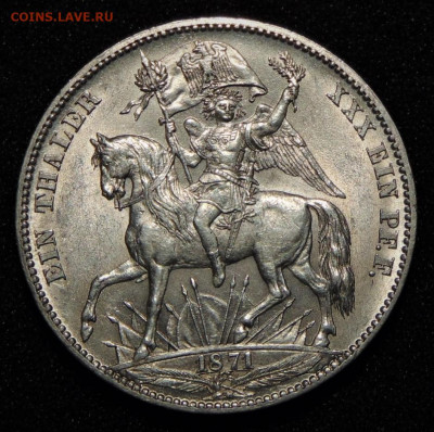 1 талер 1871 г. победный Саксония - SA-1-1871-200c.JPG