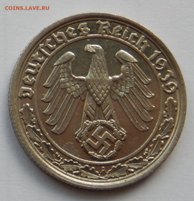 50 рейхспфеннигов 1939 не частая до 06.06.20 в 22.33 - 1939 р