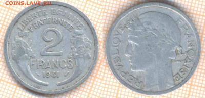 Франция 2 франка 1941 г., до 09.06.2020 г. 22.00 по Москве - Франция 2 франка 1941 116