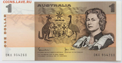 Австралия 1 доллар 1983 UNC АНЦ Пресс фауна - avstralija_1_dollar_1983_unc_anc_press_fauna