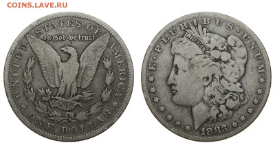 США. 1 доллар 1883 г. Морган. До 09.06.20. - 1883.JPG