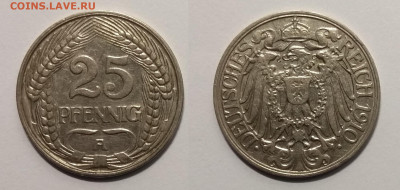 Германия 25 пфеннигов 1910 года - 9.06 22:00мск - IMG_20200515_070927