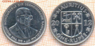 Маврикий 1 рупия 2012 г., до 10.06.2020 г. 22.00 по Москве - Маврикий 1 рупия 2012 155