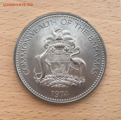 Шайба Багамские острова 10$ долларов 1974 диаметр 50мм!!! - krona_shajba_bagamskie_ostrova_10_dollarov_1974_bagamy_1_j_god_nezavisimosti_diametr_50_mm_cu_ni (1)