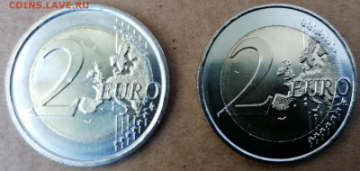 2 Евро 2 Юбилейных монеты до 10.06.20 22.00 - Италия, Франция аверс