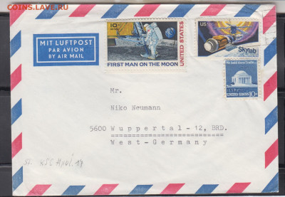 США конверт пр почту( космос) до 14 06 - 88