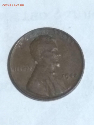 США. 1942. 1 цент. Линкольн. KM#132. VF до 14.06 в 22.00 - 818998320