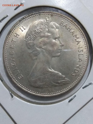 Багамские острова.1966.$1.Ракушка.Ag800 KM#8.UNC 14.06 22.00 - 815950303